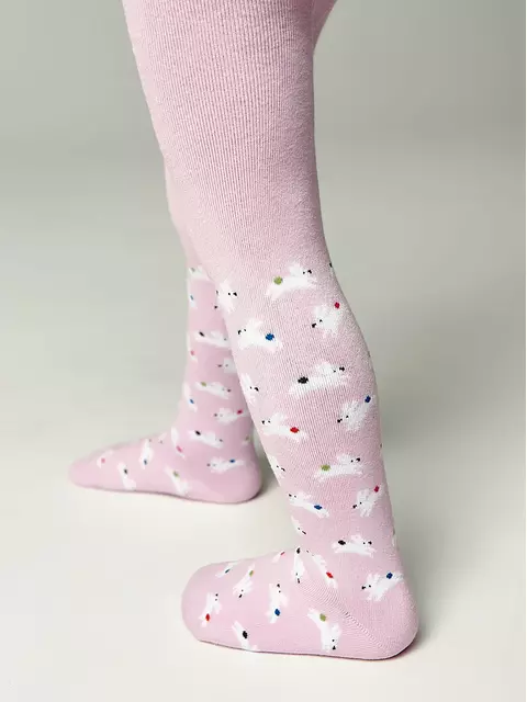 Теплые махровые детские колготки sof-tiki (махровые внутри) 643 светло-розовый, 7С-38СП, 80-86 (14), CONTE-KIDS,  - 2