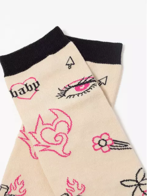 Носки женские happy с рисунками 605 бежевый, 17С-21СП, 36-39 (23-25), CONTE ELEGANT,  - 6