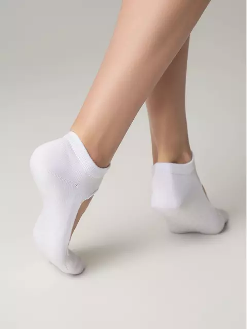 Короткие женские хлопковые носки active 256 белый, 20С-175СП, 36-37 (23), CONTE ELEGANT,  - 2