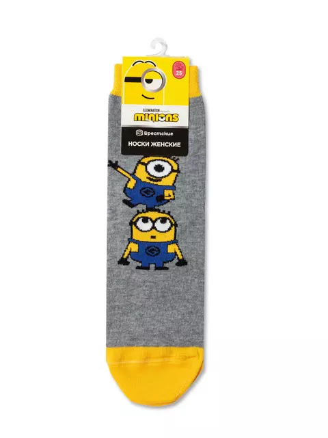 Носки женские minions (средней длины) 309 серый меланж, 20С1124, 36-37 (23), БРЕСТСКИЕ,  - 3