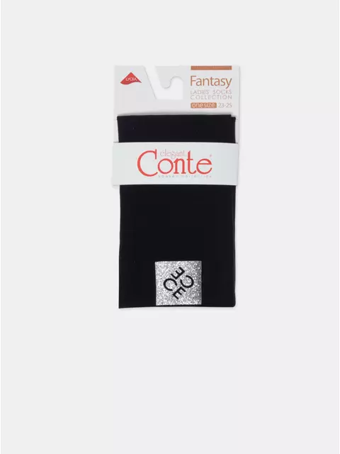 Матовые носки с сияющей термоаппликацией conte fantasy nero, 24С-4СП, 36-38 (23-25), CONTE ELEGANT,  - 7