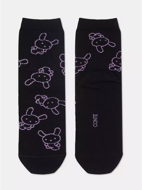 Носки женские happy с рисунками 610 черный, 17С-21СП, 36-39 (23-25), CONTE ELEGANT,  - 5