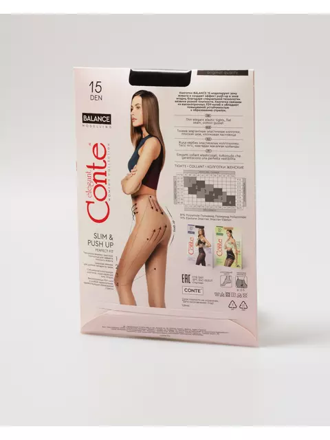 Колготки женские balance 15 den nero, 24С-103СП, 4, CONTE ELEGANT,  - 6