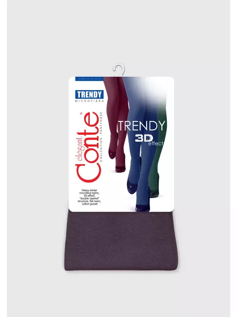 Меланжевые колготки trendy melange 60 melanzana, 18С-131СП, 4, CONTE ELEGANT,  - 2