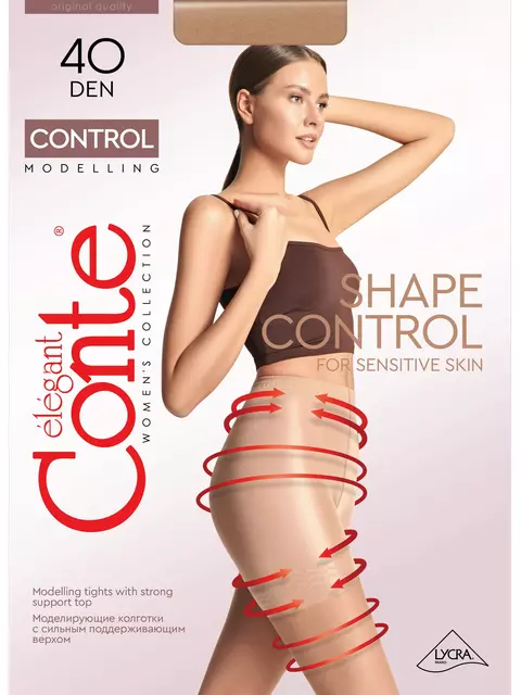 Колготки женские conte control 40 nero, , 3, CONTE ELEGANT, - 1