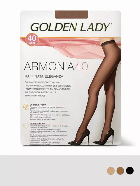 Колготки с эффектом обнаженности golden lady armonia 40 miele, ARMONIA 40, 2, GOLDEN LADY,  - 2