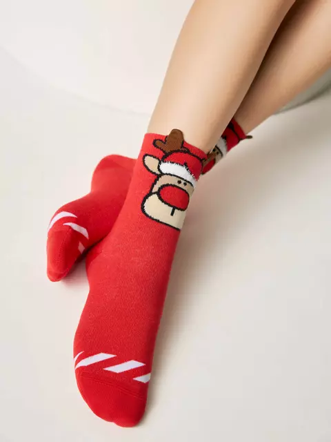 Носки женские новогодние conte new year 629 красный, 20С-34СП, 36-39 (23-25), CONTE ELEGANT,  - 3