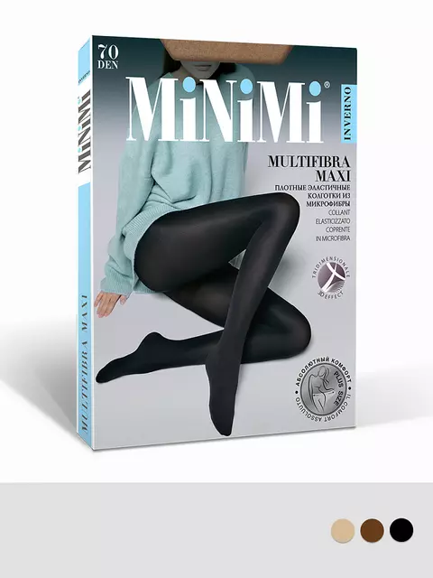 Эластичные колготки minimi multifibra 70 3d bianco, MULTIFIBRA 70 3D, 3, MINIMI,  - 11