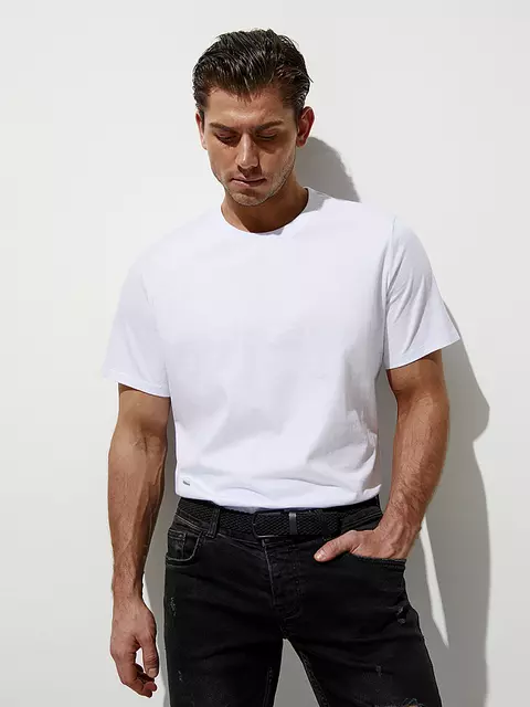 Футболка мужская omsa cotton omt_u 1201 bianco, , 48 (L), OMSA, - 5