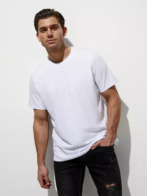 Футболка мужская omsa cotton omt_u 1201 bianco, , 48 (L), OMSA, - 4