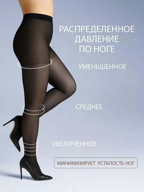 Плотные колготки attiva 70 xxl plus size daino, ATTIVA 70 XXL PLUS SIZE, 6, OMSA,  - 4