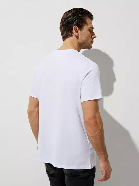 Футболка мужская omsa cotton omt_u 1201 bianco, , 48 (L), OMSA, - 6