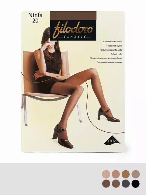 Матовые тонкие колготки filodoro ninfa 20 abbronzante, NINFA 20, 5, FILODORO,  - 2