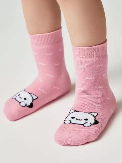 Махровые носки для малышей sof-tiki 525 светло-розовый, , 14, CONTE-KIDS, - 1