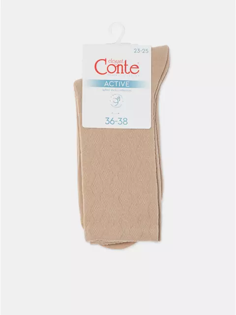 Носки женские удлиненные active 620 бежевый, 24С-73СП, 36-38 (23-25), CONTE ELEGANT,  - 5