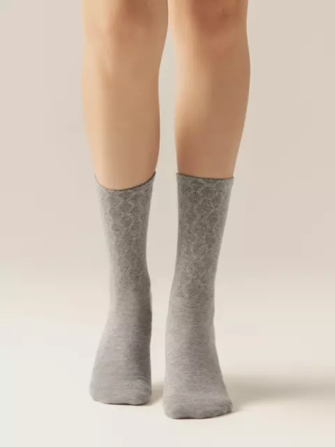 Хлопковые удлиненные носки active 620 серый, 24С-73СП, 36-38 (23-25), CONTE ELEGANT,  - 2