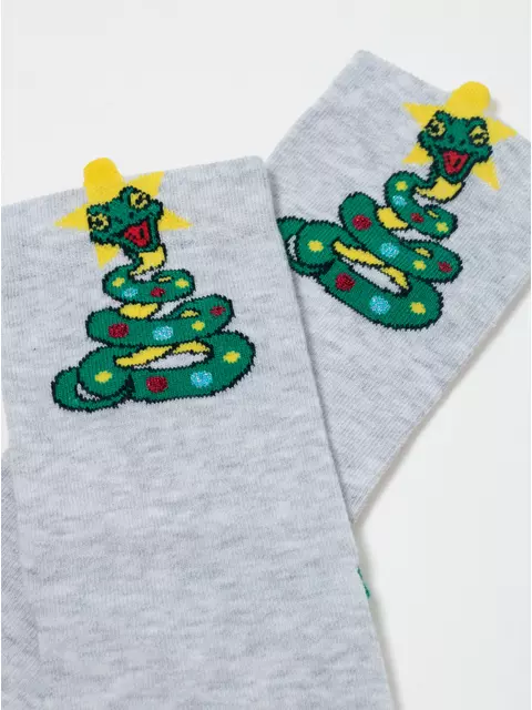 Носки женские new year 630 светло-серый, 19С-86СП, 36-39 (23-25), CONTE ELEGANT,  - 5