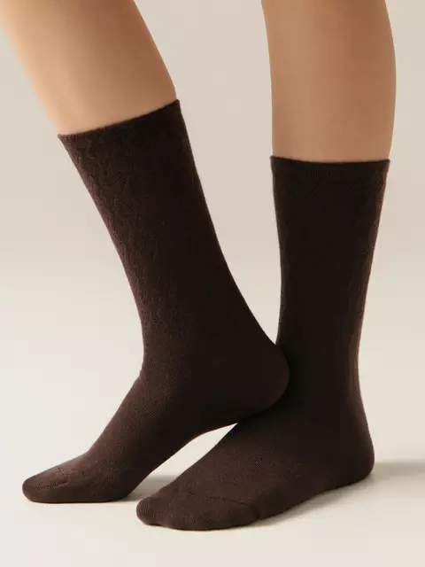 Удлиненные женские носки active 620 шоколадный, , 39-41 (25-27), CONTE ELEGANT, - 1