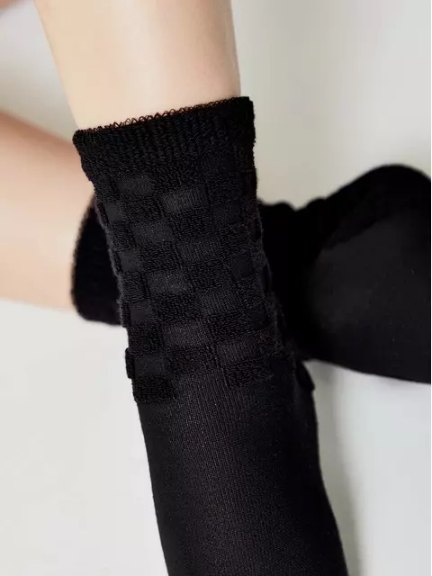 Женские махровые носки из хлопка conte comfort 550 черный, 23С-17СП, 36-37 (23), CONTE ELEGANT,  - 2