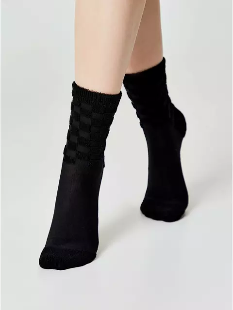 Женские махровые носки из хлопка conte comfort 550 черный, 23С-17СП, 36-37 (23), CONTE ELEGANT,  - 3