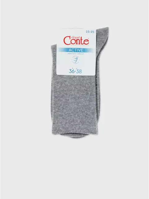 Хлопковые удлиненные носки active 620 серый, 24С-73СП, 36-38 (23-25), CONTE ELEGANT,  - 7