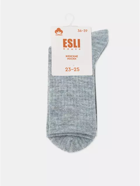 Теплые удлиненные женские носки esli 625 серый, 24С-96СПЕ, 36-39 (23-25), ESLI,  - 6