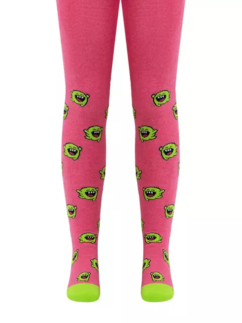 Теплые колготки sof-tiki (махровые внутри) с рисунками 644 розовый, 7С-38СП, 92-98 (14), CONTE-KIDS,  - 3