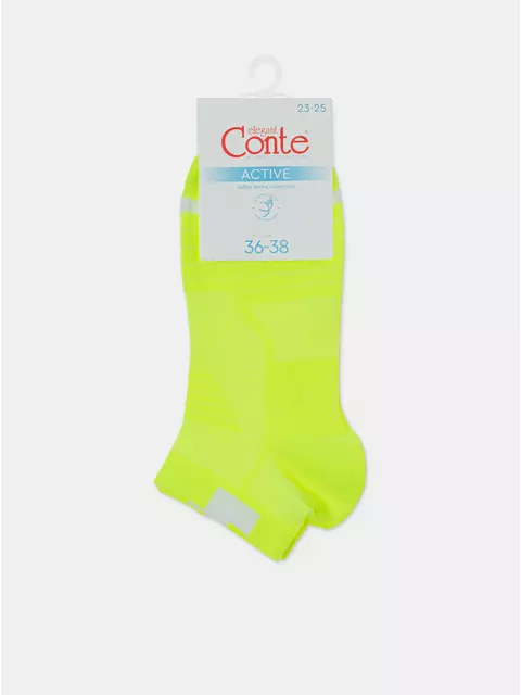 Короткие женские носки active 633 салатовый, 24С-97СП, 39-41 (25-27), CONTE ELEGANT,  - 5