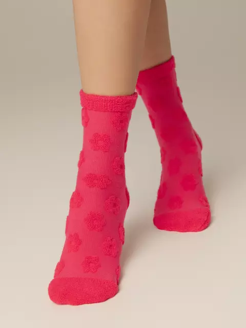 Теплые женские махровые носки из хлопка конте comfort 548 малиновый, 23С-17СП, 39-41 (25-27), CONTE ELEGANT,  - 2