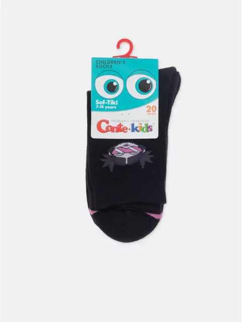 Детские носки с махровой стопой софтики 523 черный, 24С-69СП, 20, CONTE-KIDS,  - 5