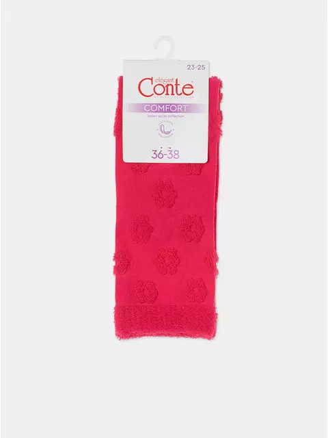 Теплые женские махровые носки из хлопка конте comfort 548 малиновый, 23С-17СП, 39-41 (25-27), CONTE ELEGANT,  - 5