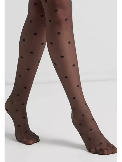 Колготки в горошек conte desire grafit, 18С-107СП, 2, CONTE ELEGANT,  - 5
