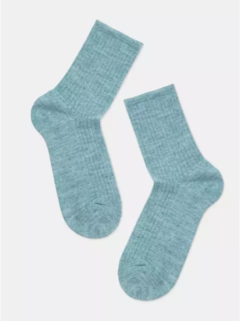 Теплые удлиненные носки esli 625 серо-бирюзовый, 24С-96СПЕ, 36-39 (23-25), ESLI,  - 4