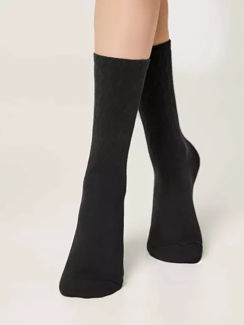 Носки хлопковые (удлиненные) active 620 черный, , 39-41 (25-27), CONTE ELEGANT, - 1