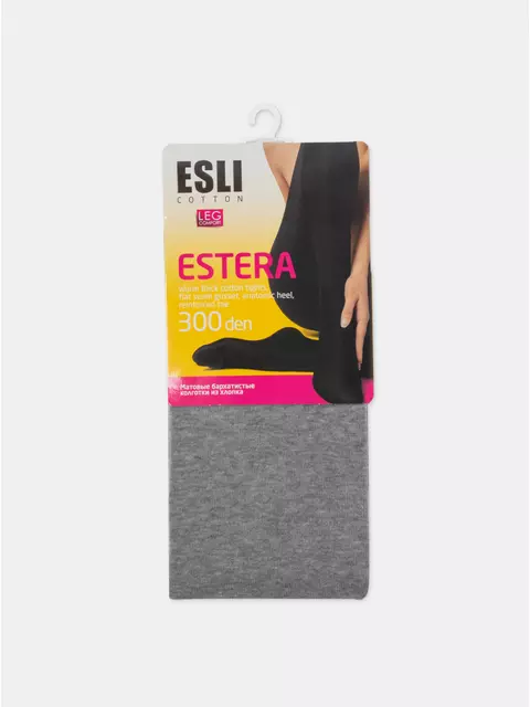 Хлопковые колготки esli estera 300 den grey, 14С-65СПЕ, 2, ESLI,  - 5