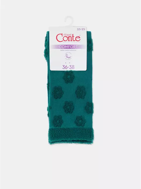Женские махровые носки из хлопка conte comfort 548 темно-бирюзовый, 23С-17СП, 36-38 (23-25), CONTE ELEGANT,  - 6