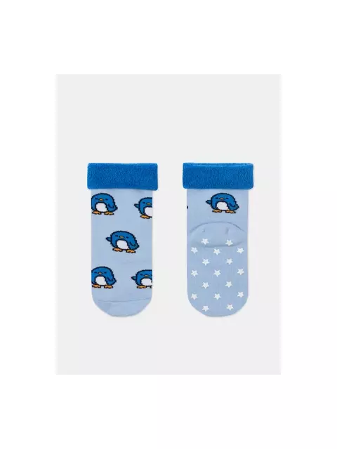 Антискользящие махровые носки sof-tiki 537 голубой, 7С-62СП, 14, CONTE-KIDS,  - 4