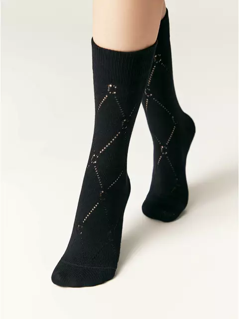 Ажурные удлиненные носки active 623 черный, 22С-27СП, 39-41 (25-27), CONTE ELEGANT,  - 2