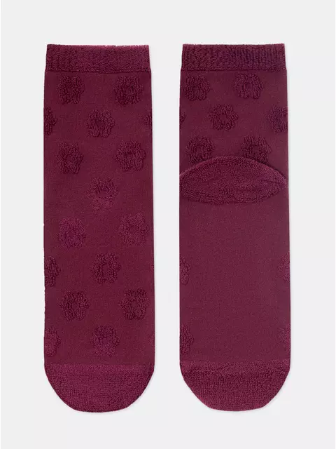 Махровые женские носки из хлопка с объемными рисунками conte comfort 548 лиловый, 23С-17СП, 39-41 (25-27), CONTE ELEGANT,  - 4