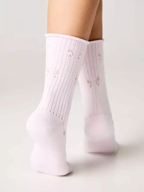 Ажурные носки без резинки classic 628 светло-розовый, 24С-99СП, 36-38 (23-25), CONTE ELEGANT,  - 3