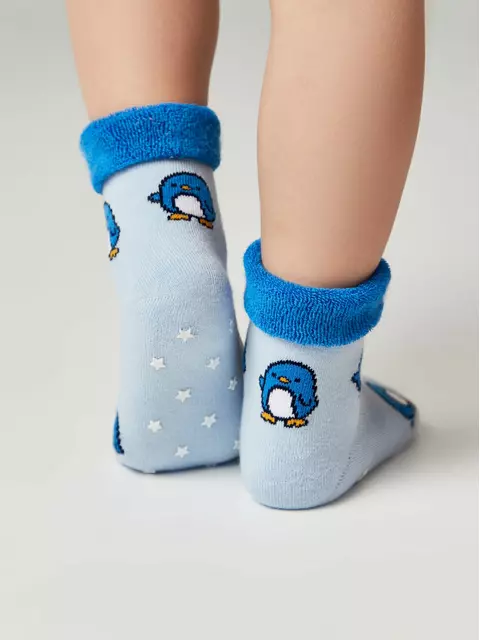 Антискользящие махровые носки sof-tiki 537 голубой, 7С-62СП, 14, CONTE-KIDS,  - 2