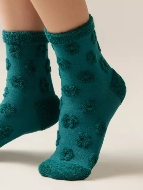 Женские махровые носки из хлопка conte comfort 548 темно-бирюзовый, 23С-17СП, 36-38 (23-25), CONTE ELEGANT,  - 3