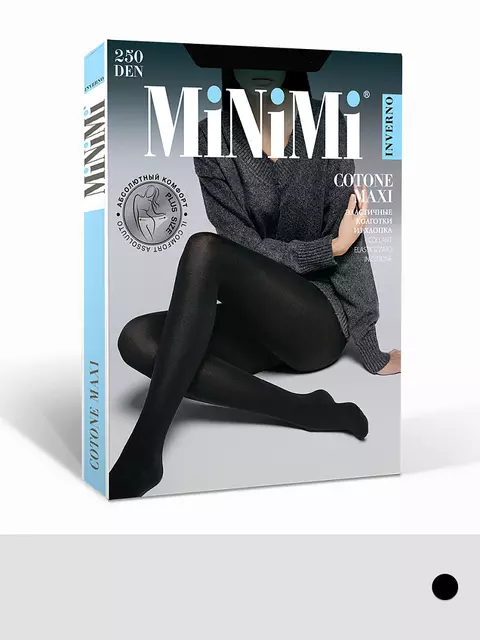 Женские колготки minimi cotone 250 nero, COTONE 250, 4, MINIMI,  - 8