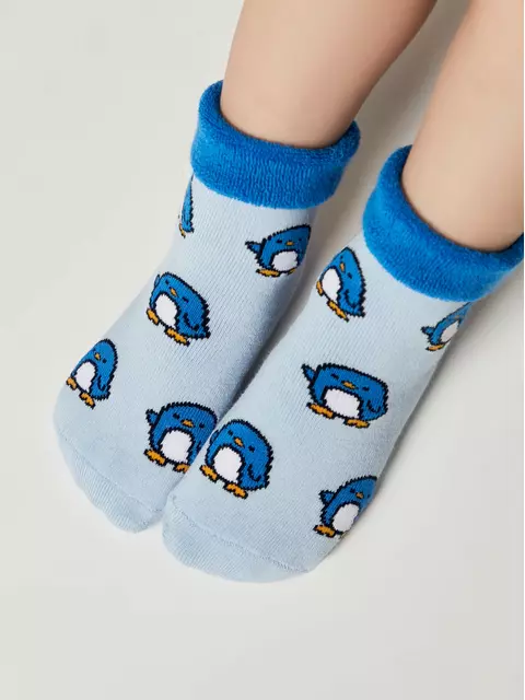 Антискользящие махровые носки sof-tiki 537 голубой, 7С-62СП, 14, CONTE-KIDS,  - 3