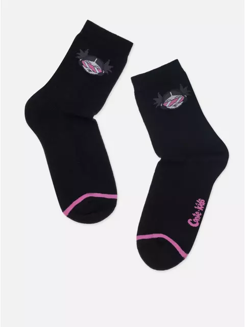 Детские носки с махровой стопой софтики 523 черный, 24С-69СП, 20, CONTE-KIDS,  - 2