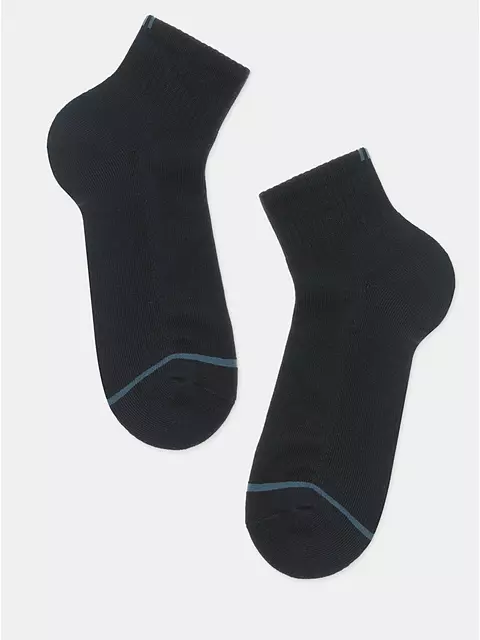 Мужские короткие носки с махровой стопой comfort 212 черный, 24С-102СП, 44-45 (29), DIWARI,  - 3