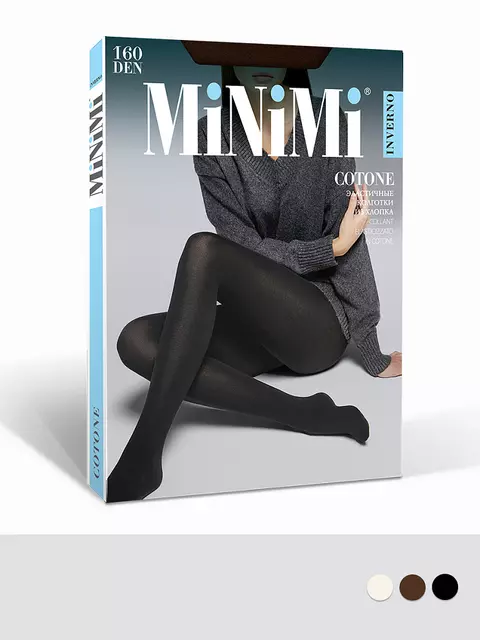 Теплые колготки миними cotone 160 ден avorio, COTONE 160, 4, MINIMI,  - 2