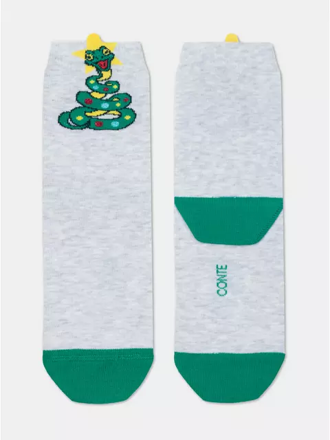 Носки женские new year 630 светло-серый, 19С-86СП, 36-39 (23-25), CONTE ELEGANT,  - 4