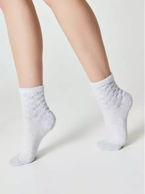Женские махровые носки conte comfort с объемными рисунками 550 светло-серый, 23С-17СП, 36-37 (23), CONTE ELEGANT,  - 4