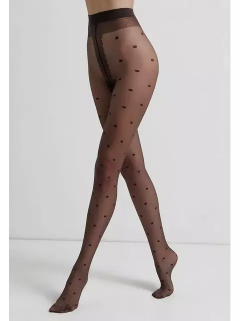 Колготки в горошек conte desire grafit, 18С-107СП, 2, CONTE ELEGANT,  - 3